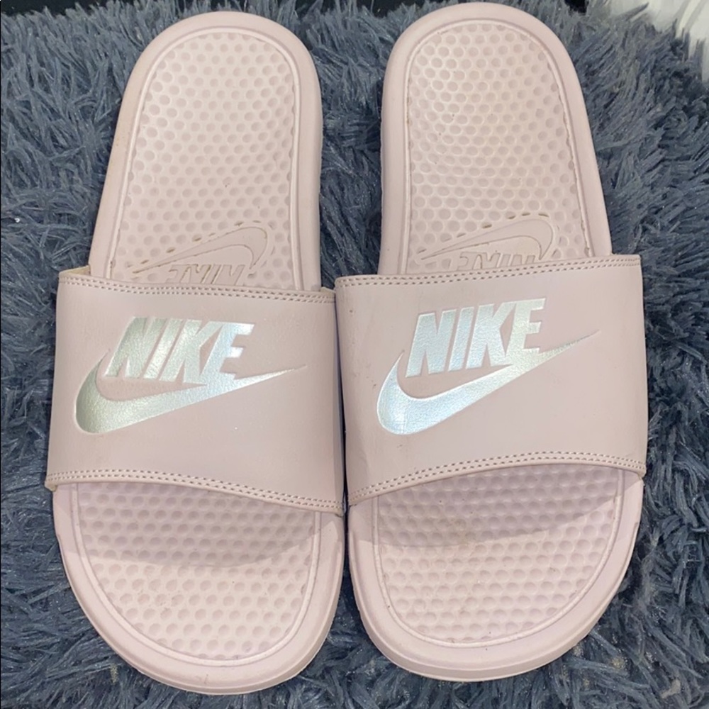 2 pairs women Nike slides size 11